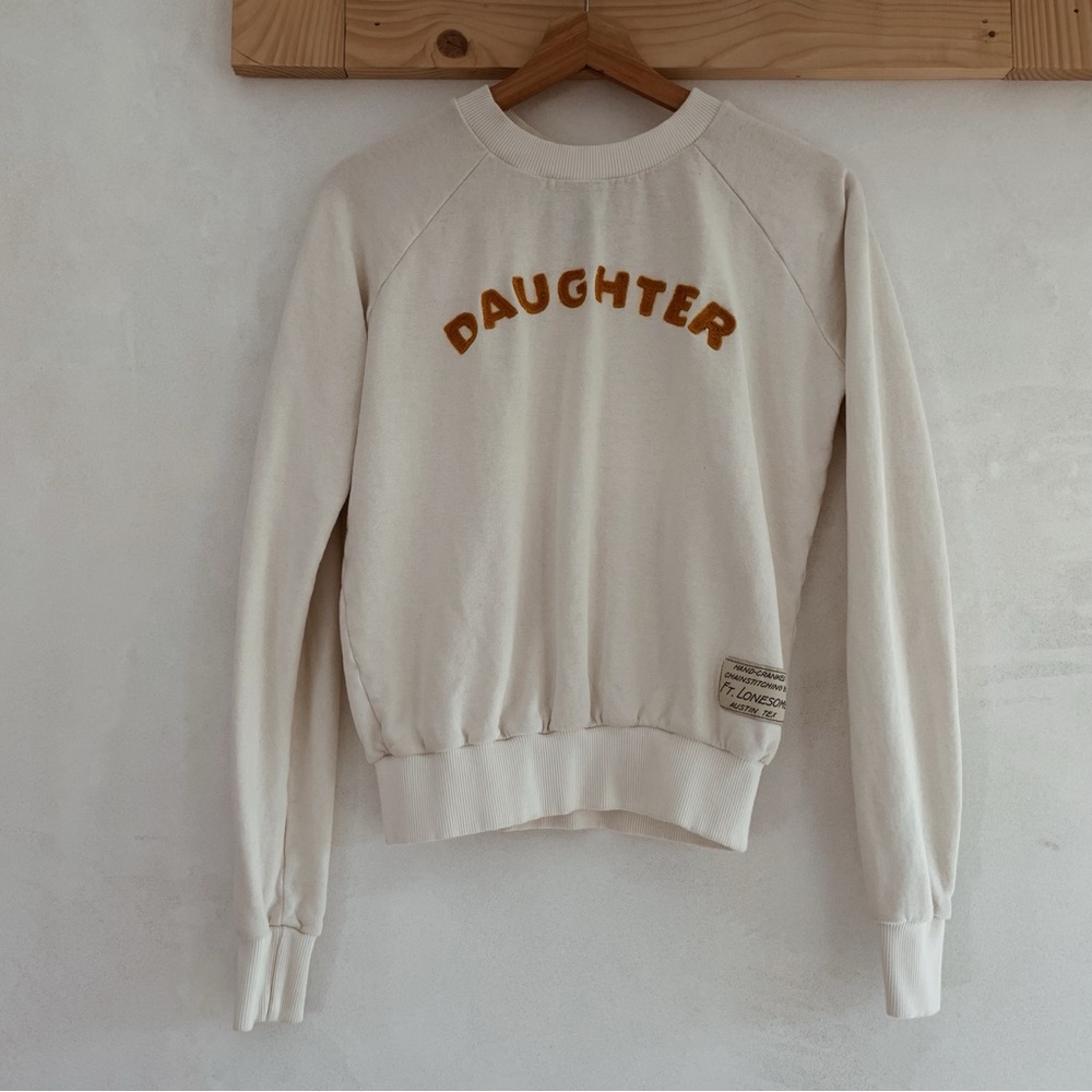 Jungmaven Crewneck with DAUGHTER embroidery